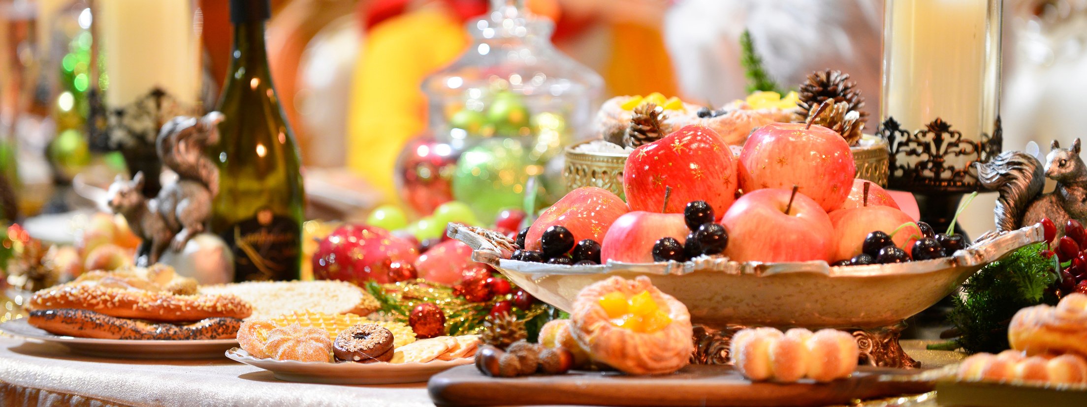 Dinner Table Setting.Christmas, Holiday Celebration